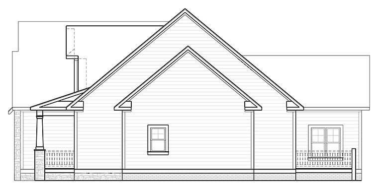 Country, Craftsman, Southern, Traditional Plan with 2830 Sq. Ft., 3 Bedrooms, 3 Bathrooms, 2 Car Garage Picture 3