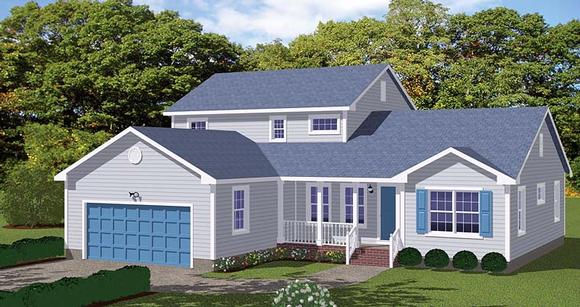 Country, Traditional House Plan 40614 with 4 Beds, 3 Baths, 2 Car Garage Elevation
