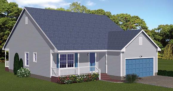 Cabin, Ranch, Traditional House Plan 40617 with 3 Beds, 2 Baths, 2 Car Garage Elevation