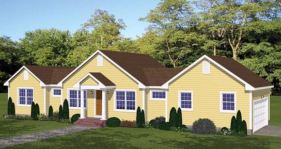 Country, Ranch, Southern, Traditional House Plan 40626 with 3 Beds, 2 Baths, 2 Car Garage Elevation