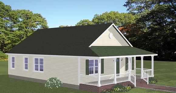 Ranch, Southern, Traditional House Plan 40633 with 3 Beds, 2 Baths Elevation