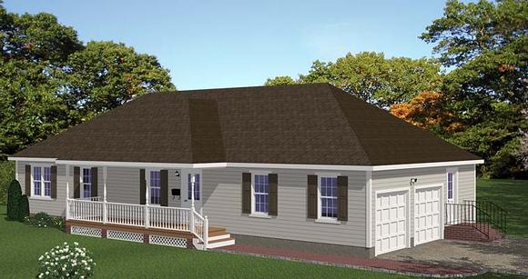 Ranch, Traditional House Plan 40638 with 3 Beds, 3 Baths, 2 Car Garage Elevation