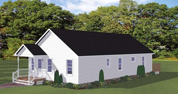 Traditional House Plan 40639 with 3 Beds, 2 Baths, 2 Car Garage Elevation