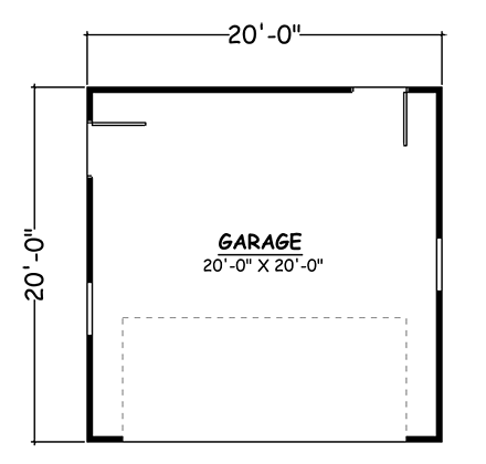 Traditional 1 Car Garage Plan 40654 First Level Plan