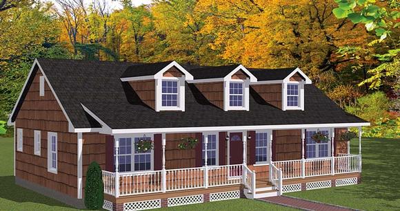 Country, Ranch House Plan 40664 with 3 Beds, 2 Baths Elevation