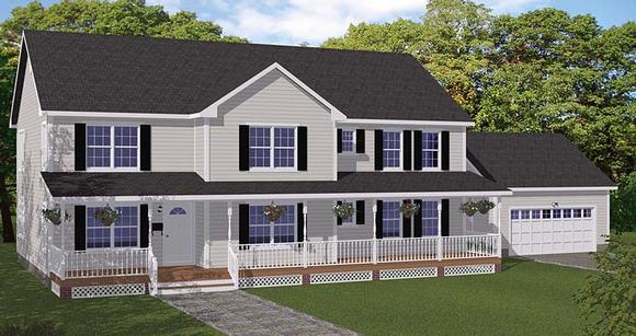 Colonial, Country, Southern, Traditional House Plan 40669 with 5 Beds, 4 Baths, 2 Car Garage Elevation