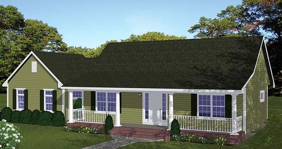Country, Ranch, Traditional House Plan 40671 with 2 Beds, 2 Baths, 2 Car Garage Elevation