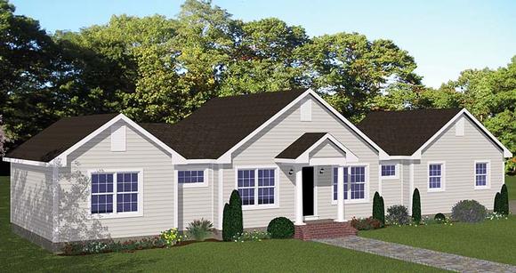 Ranch, Traditional House Plan 40672 with 3 Beds, 2 Baths, 2 Car Garage Elevation