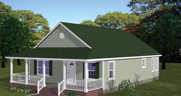 Country, Ranch, Southern, Traditional House Plan 40688 with 3 Beds, 2 Baths Elevation