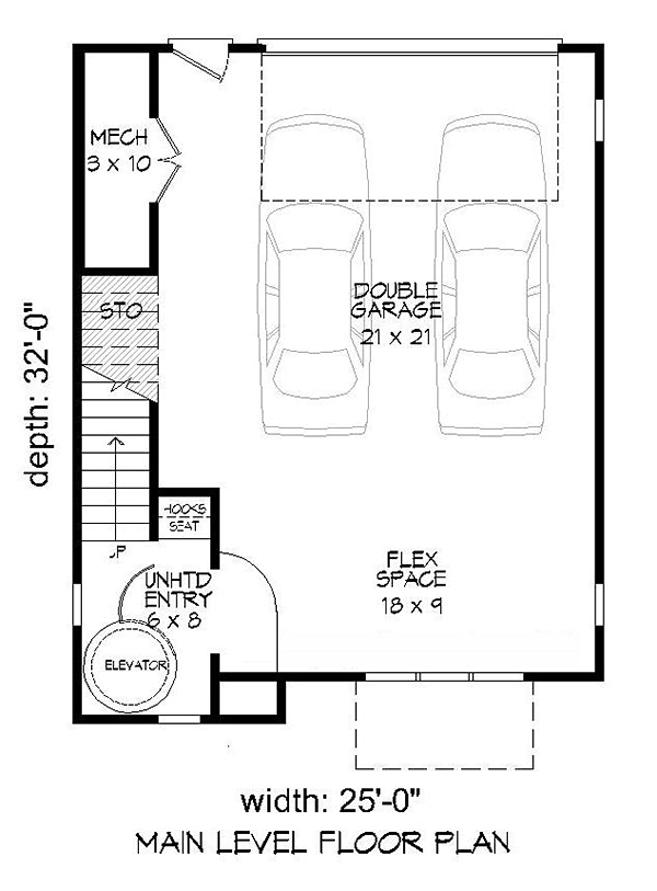 House Plan 40800 Modern Style with 1588 Sq Ft, 2 Bed, 1 Bath, 1