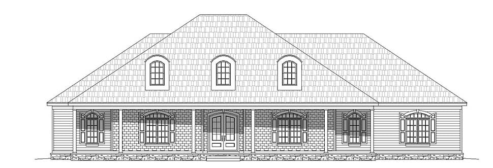 Country, Farmhouse, Ranch, Traditional Plan with 3491 Sq. Ft., 4 Bedrooms, 5 Bathrooms, 3 Car Garage Picture 5