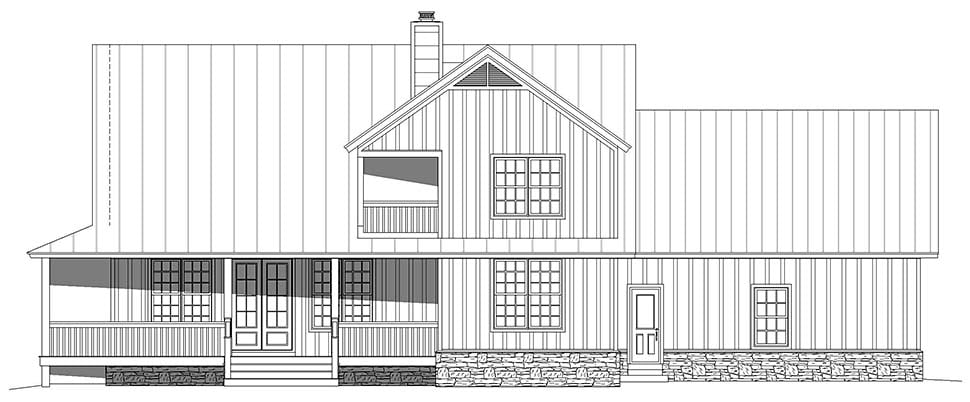 Country, Farmhouse, Traditional Plan with 2123 Sq. Ft., 3 Bedrooms, 4 Bathrooms, 2 Car Garage Picture 5