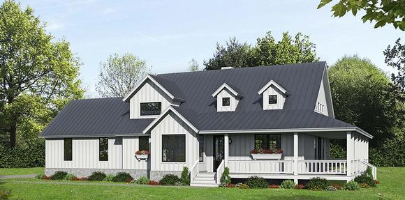 Country, Farmhouse House Plan 40820 with 3 Beds, 3 Baths, 2 Car Garage Elevation