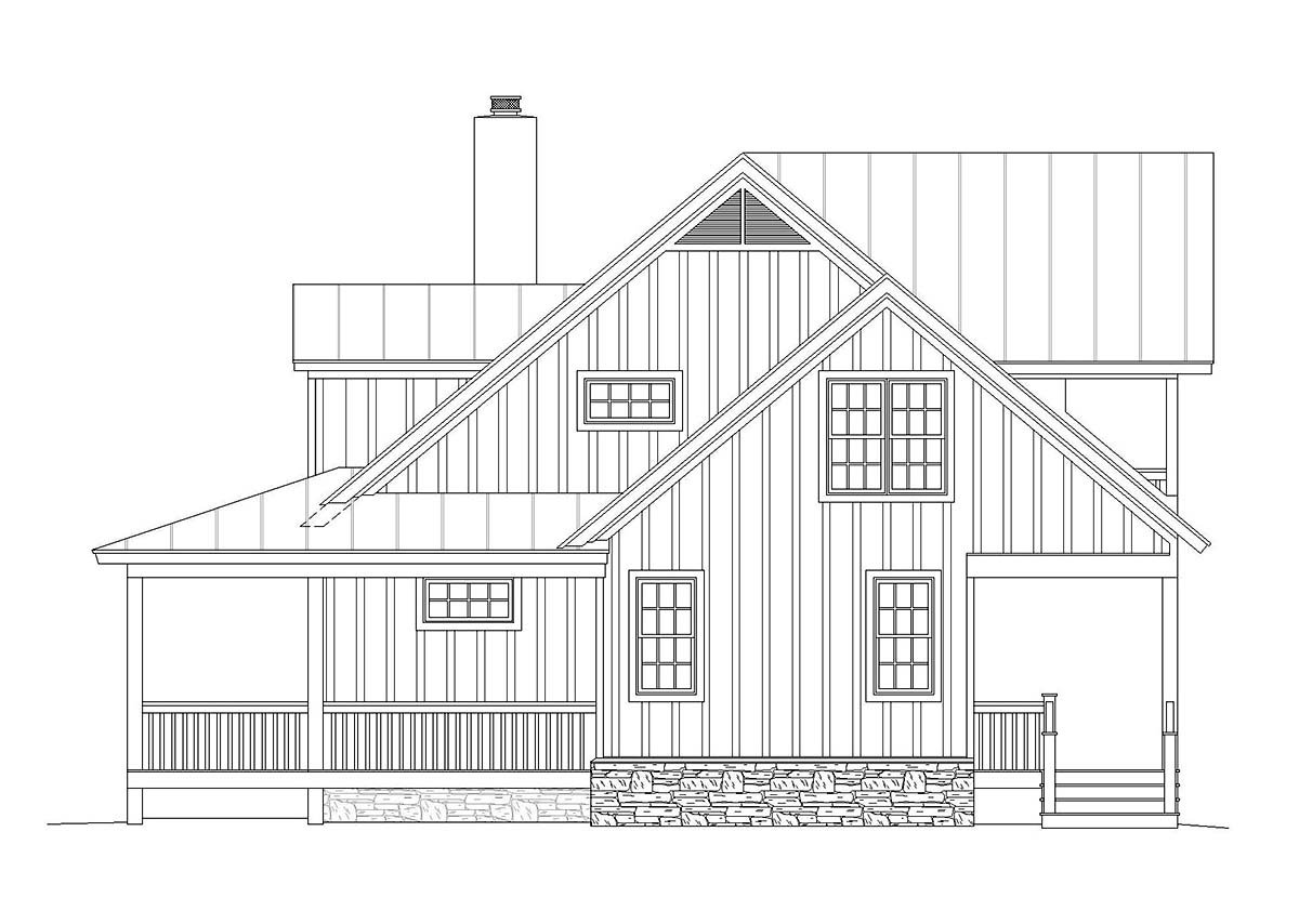 Country, Farmhouse, Traditional Plan with 2271 Sq. Ft., 3 Bedrooms, 4 Bathrooms Picture 2