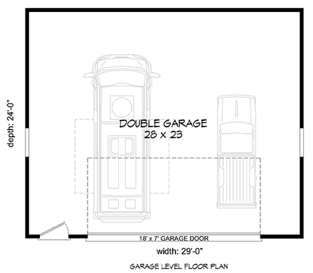 Cottage, Country, Ranch, Traditional 2 Car Garage Plan 40832 First Level Plan