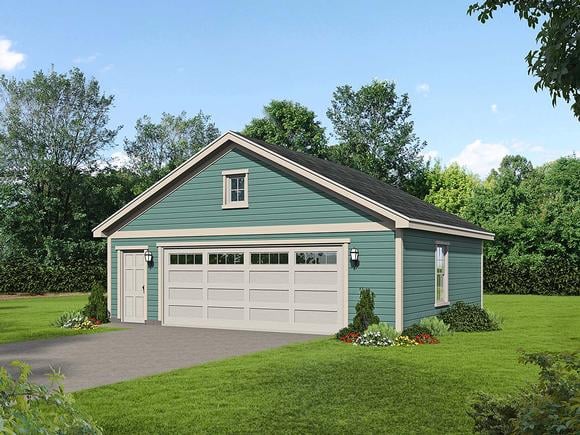 Cottage, Country, Ranch, Traditional 2 Car Garage Plan 40832 Elevation