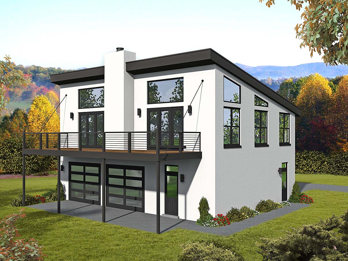 Coastal, Contemporary, Modern, Traditional House Plan 40835 with 1 Beds, 2 Baths, 3 Car Garage Elevation