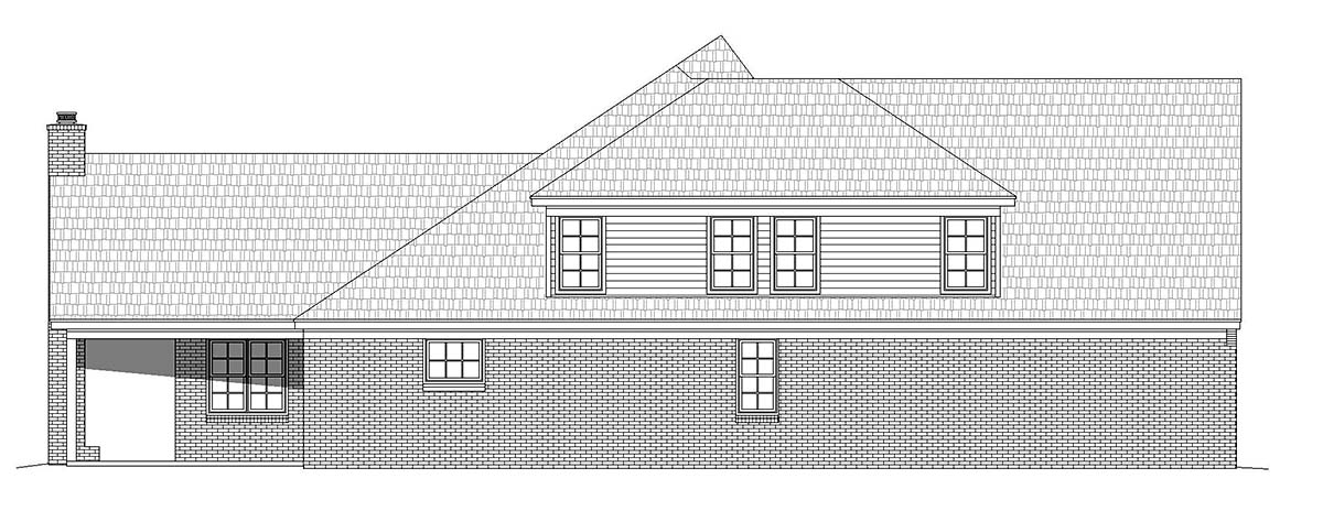 Country, European, Farmhouse, French Country, Traditional Plan with 3781 Sq. Ft., 5 Bedrooms, 4 Bathrooms, 2 Car Garage Picture 3