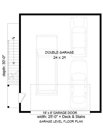 Coastal, Contemporary, Modern 2 Car Garage Apartment Plan 40865 First Level Plan