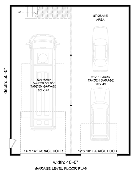 Contemporary, Modern 2 Car Garage Plan 40874 First Level Plan
