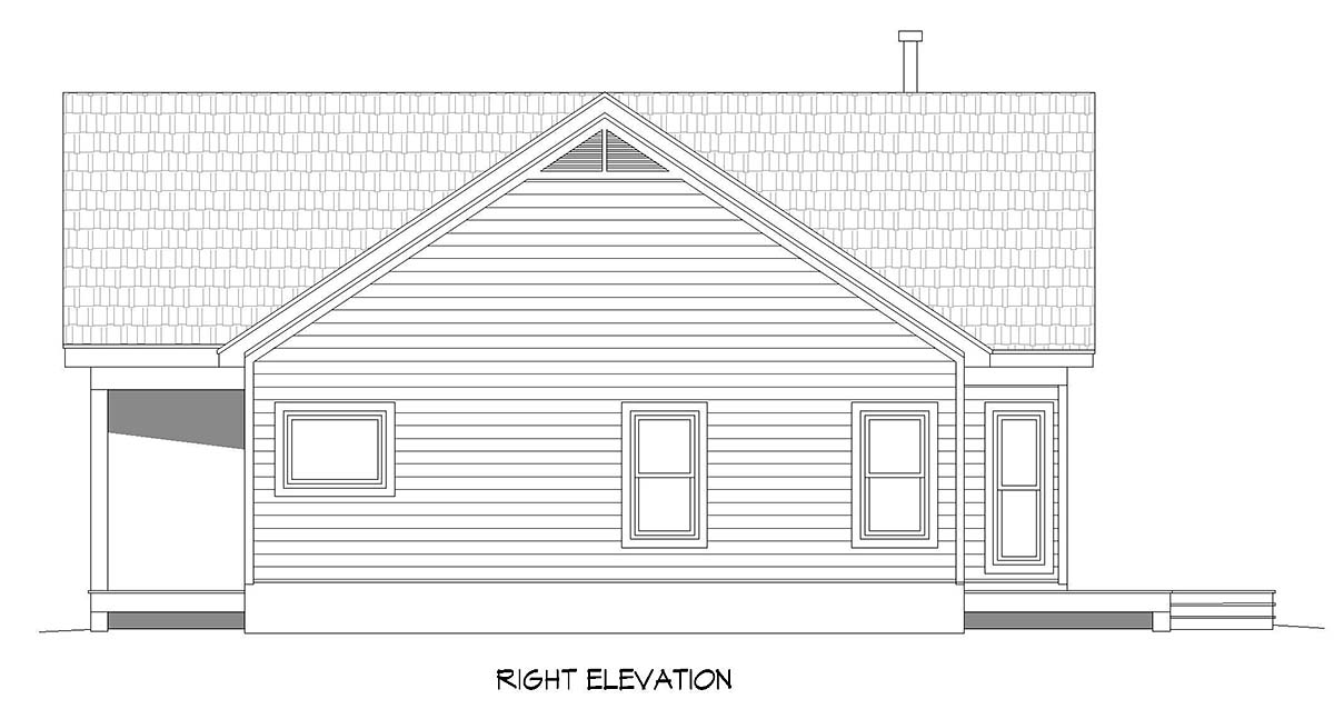 Ranch, Traditional Plan with 1368 Sq. Ft., 3 Bedrooms, 2 Bathrooms Picture 2