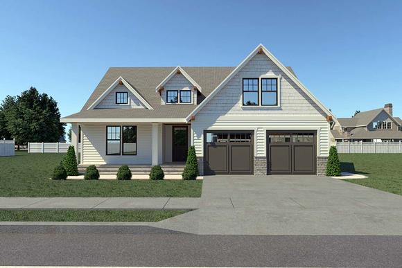 Contemporary, Farmhouse House Plan 40904 with 3 Beds, 2 Baths, 2 Car Garage Elevation