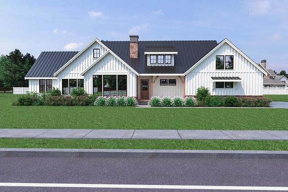 Contemporary, Farmhouse House Plan 40906 with 3 Beds, 3 Baths, 2 Car Garage Elevation
