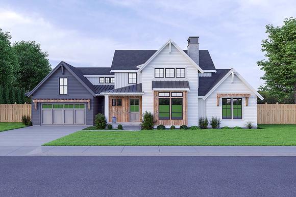 Contemporary, Farmhouse House Plan 40907 with 3 Beds, 3 Baths, 2 Car Garage Elevation