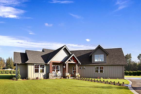 Country, Craftsman, Farmhouse House Plan 40936 with 3 Beds, 3 Baths, 2 Car Garage Elevation