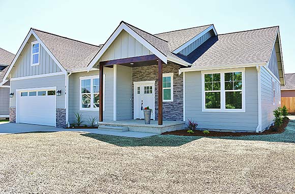 Craftsman, Traditional House Plan 40938 with 3 Beds, 2 Baths, 2 Car Garage Elevation