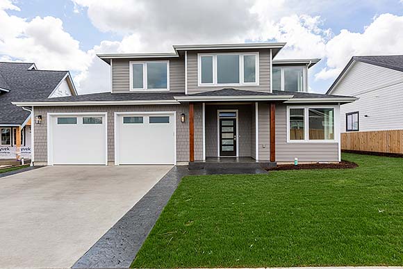 Contemporary House Plan 40988 with 4 Beds, 3 Baths, 2 Car Garage Elevation