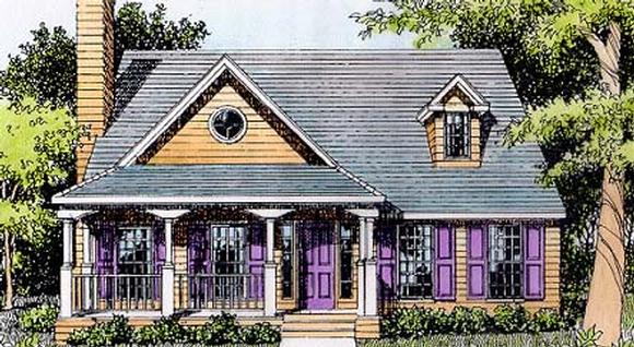 Country, Southern House Plan 41000 with 3 Beds, 3 Baths Elevation