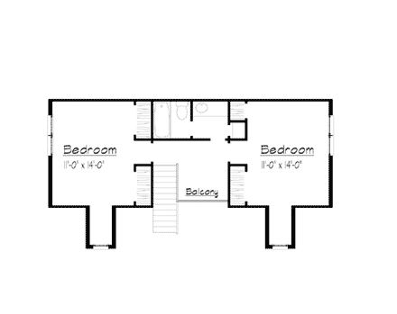Cape Cod, Country House Plan 41009 with 3 Beds, 3 Baths Second Level Plan