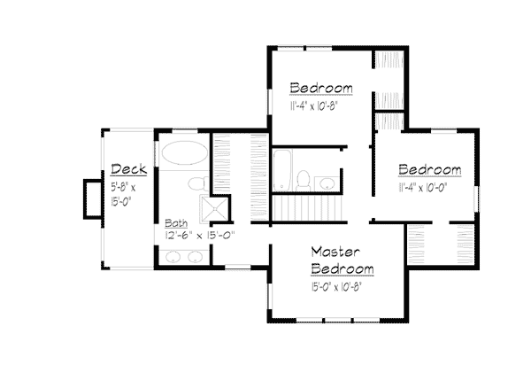 Country, Farmhouse House Plan 41015 with 3 Beds, 3 Baths Level Two