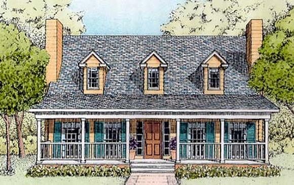 Country House Plan 41021 with 3 Beds, 3 Baths Elevation