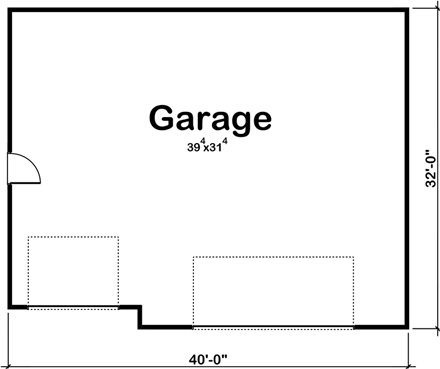 Craftsman, Traditional 3 Car Garage Plan 41114 First Level Plan