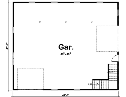 Traditional 2 Car Garage Plan 41130 First Level Plan