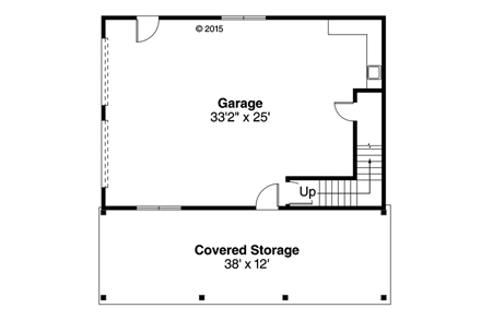 Craftsman 2 Car Garage Plan 41154 First Level Plan