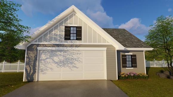 Country, Traditional 2 Car Garage Plan 41178 Elevation
