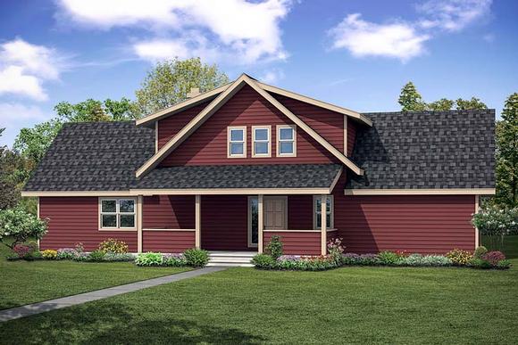 Cottage, Country House Plan 41252 with 3 Beds, 3 Baths Elevation