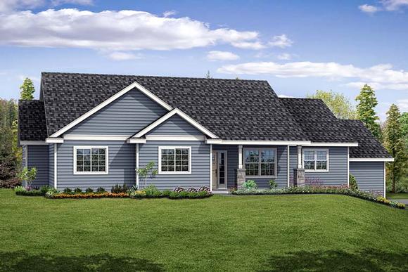 Contemporary, Country, Ranch, Traditional House Plan 41271 with 3 Beds, 2 Baths, 2 Car Garage Elevation