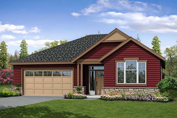 Cottage, Country, Traditional House Plan 41272 with 3 Beds, 2 Baths, 2 Car Garage Elevation