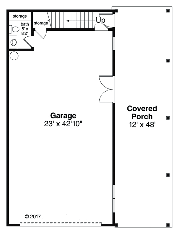 Country, Southern, Traditional 2 Car Garage Plan 41277 Level One