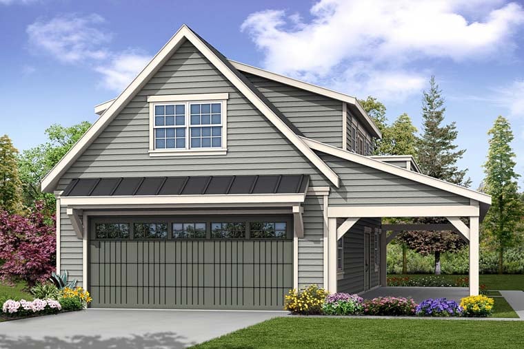 Country, Southern, Traditional 2 Car Garage Plan 41277 Elevation
