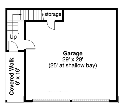 2 Car Garage Plan 41289 First Level Plan