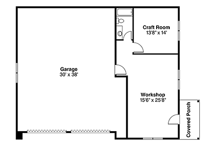 Ranch, Traditional 4 Car Garage Plan 41291 First Level Plan