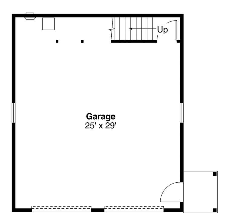Country 2 Car Garage Apartment Plan 41294 Level One