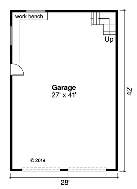 Traditional 2 Car Garage Plan 41313 First Level Plan