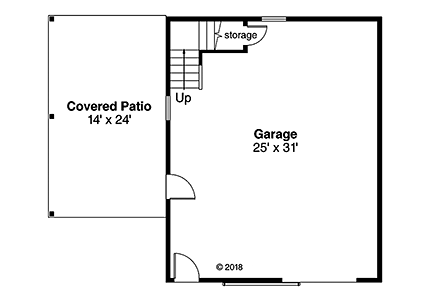 Ranch 2 Car Garage Plan 41314 First Level Plan