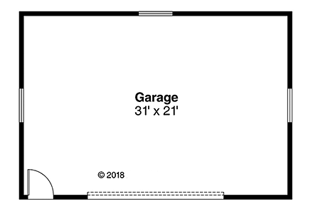 Cottage 2 Car Garage Plan 41327 First Level Plan